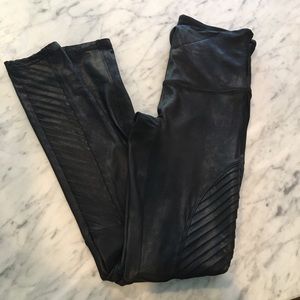 Spank Faux Leather Moto Leggings